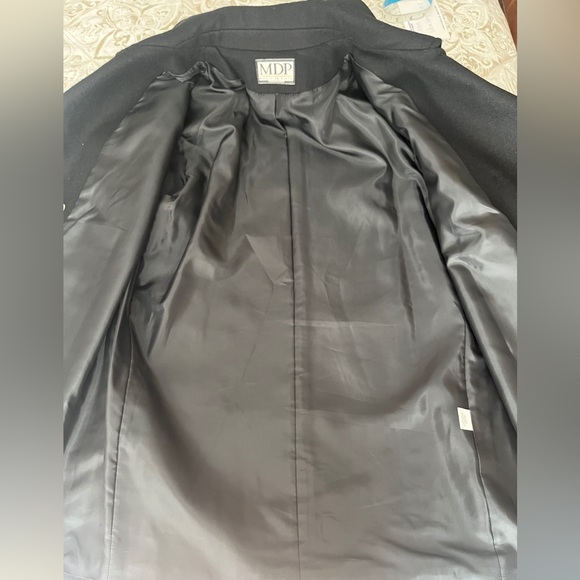 MDP Maria De Pinto (Made in U.S.A.) Women’s Black Winter Pea Coat – Size Large - Picture 3 of 12